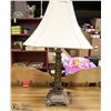 Image 1 : LAMP WITH BEIGE SHADE 25 INCHES TALL