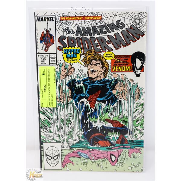 AMS SPIDER MAN # 315 3RD VENOM APPEARANCE