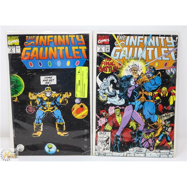 2 X INFINITY GAUNTLET # 4 & # 6 INFINITY STONES