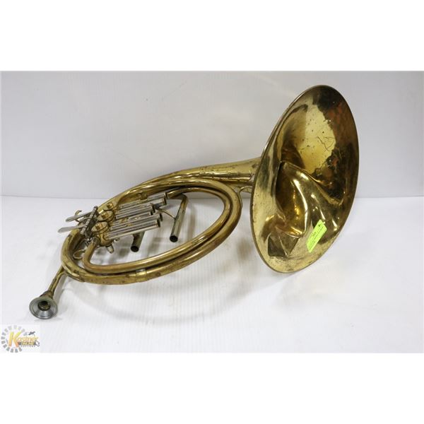 FOR DECOR ORIGINAL RCA BRASS FRENCH HORN