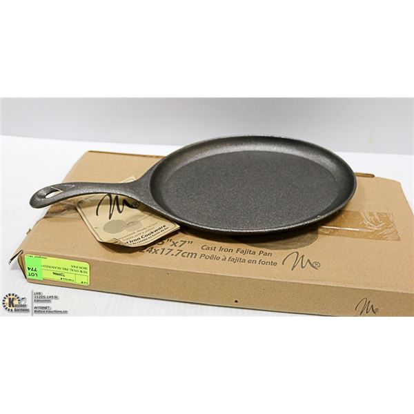 NEW OVAL PRE-SEASONED CAST IRON PAN