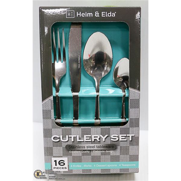 NEW 16PC HEIM & ELDA STAINLESS STEEL CUTLERY SET
