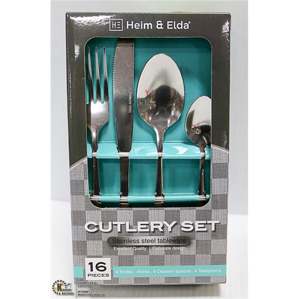 NEW 16PC HEIM & ELDA STAINLESS STEEL CUTLERY SET