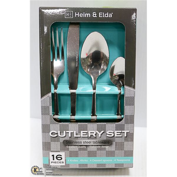 NEW 16PC HEIM & ELDA STAINLESS STEEL CUTLERY SET