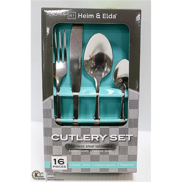 NEW 16PC HEIM & ELDA STAINLESS STEEL CUTLERY SET