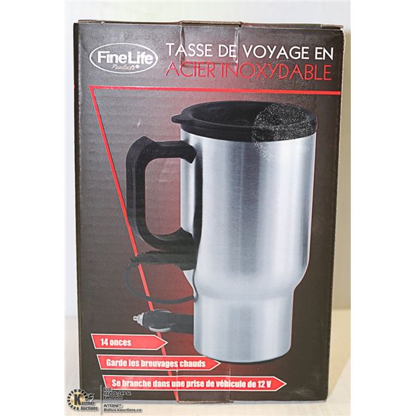 NEW ELECTRIC 14OZ STAINLESS STEEL TRAVEL MUG WITH