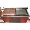 Image 1 : BROWN LEATHERETTE 3-IN-ONE STORAGE TRUNK/COFFEE