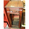 Image 1 : SOLID WOOD SIDE TABLE WITH DRAWER