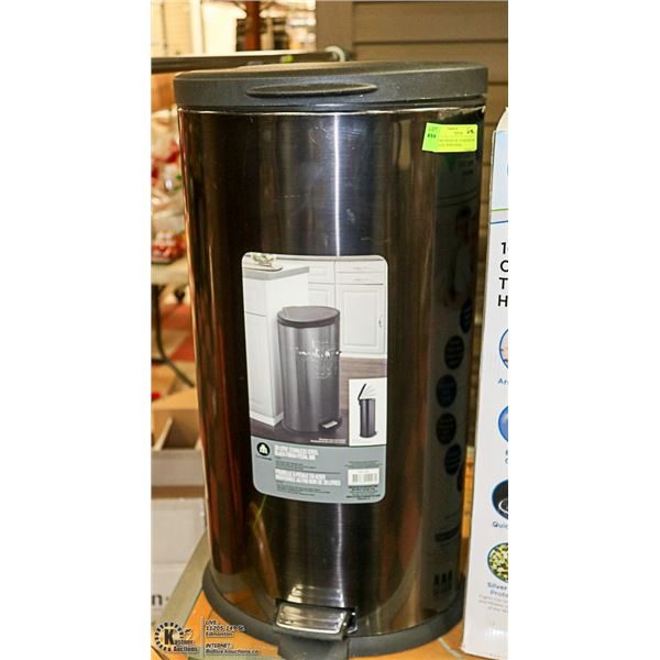 HOMETRENDS 30L STAINLESS STEEL BLACK FINISH PEDAL