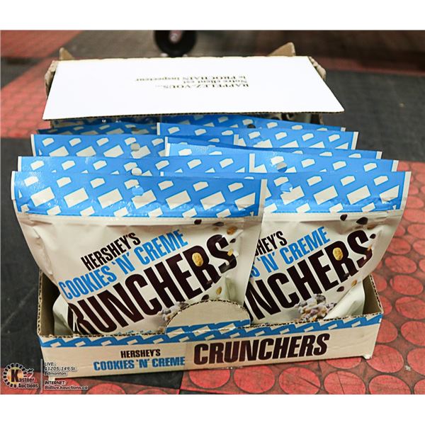 CASE W/12 170G BAGS OF COOKIES AND CREME CRUNCHERS