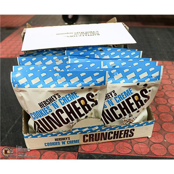 CASE W/12 170G BAGS OF COOKIES AND CREME CRUNCHERS