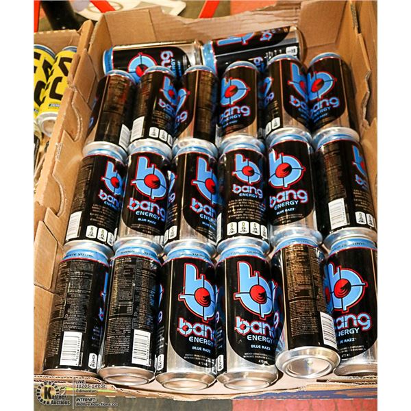 FLAT WITH 20 BLUE RASPBERRY ENERGY DRINKS