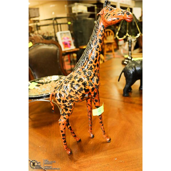 HANDCRAFTED LEATHER GIRAFFE