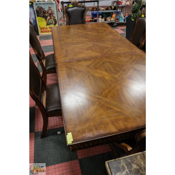 DINING ROOM TABLE AND CHAIRS 106" LONG