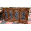 Image 1 : HEAVY MARBLE WOOD CARVED SIDEBOARD 77" X 22" X 42"