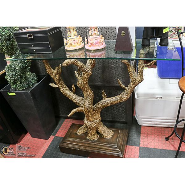 GLASSTOP TREE STAND 48" X 17" X 40"