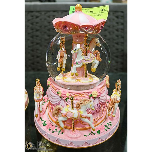PINK MOTION CAROUSEL MUSIC BOX