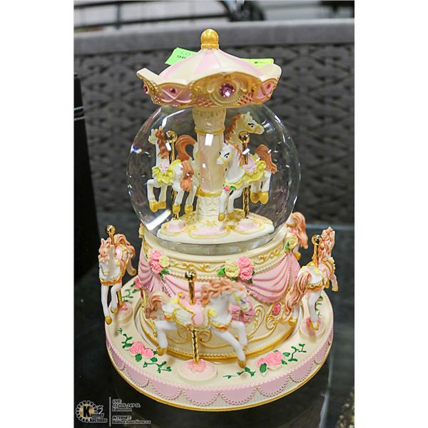 YELLOW MOTION CAROUSEL MUSIC BOX