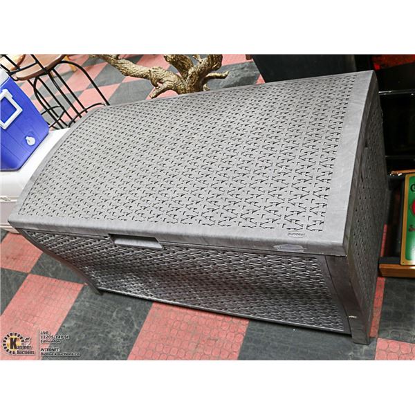 BROWN STORAGE UNIT 52" LONG