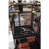 Image 1 : LARGE METAL BIRD CAGE/STAND AND ACCESSORIES