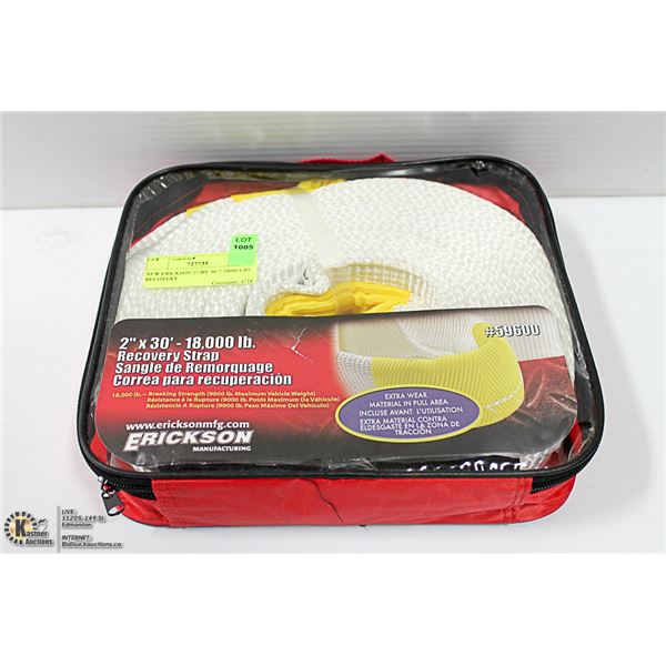 NEW ERICKSON 2IN BY 30FT 18000 LBS RECOVERY