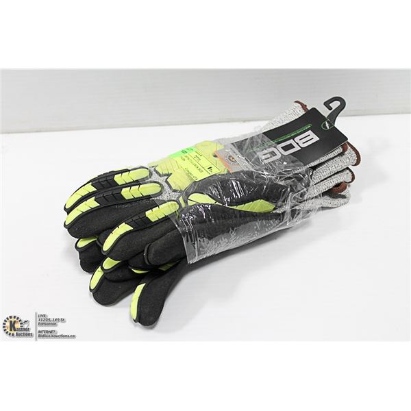 NEW BDG IMPACT GLOVES. SIZE LARGE. 2 PAIRS.