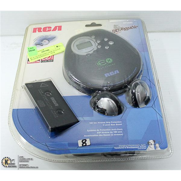 RCA CD PORTABLE DISK PLAYER WITH HEADPHONES - NEW