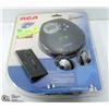 Image 1 : RCA CD PORTABLE DISK PLAYER WITH HEADPHONES - NEW
