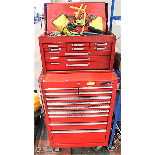JET 11 DRAWER ROLLER CABINET AND TOP TOOL BOX