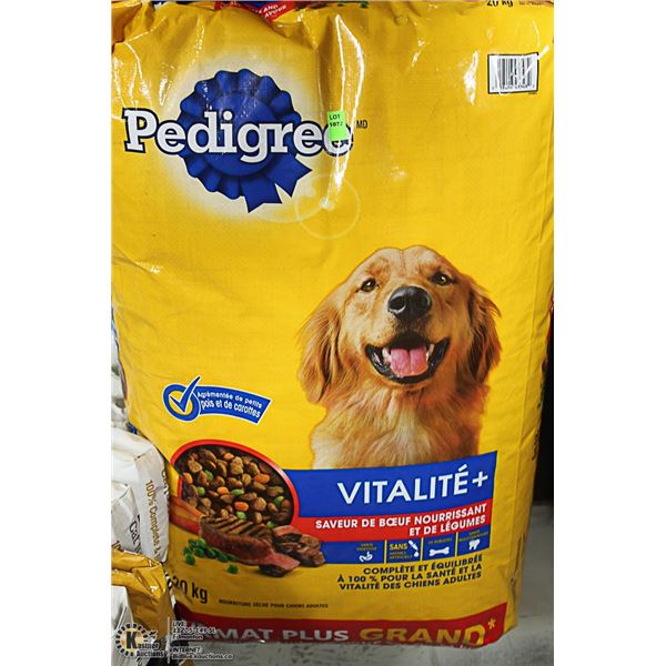 THREE 20KG BAGS PEDIGREE BEEF FLAVOUR DOG FOOD