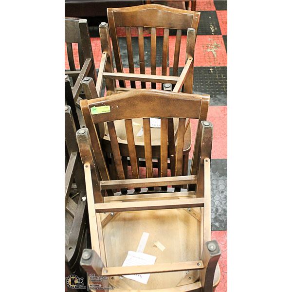 LOT OF 4 BROWN SIDECHAIRS