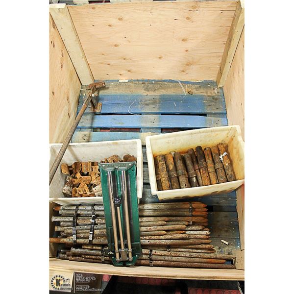 PALLET CRATE WITH CONSTRUCTION ITEMS