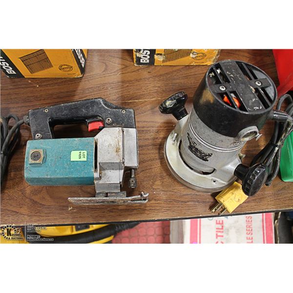 MAKITA JIGSAW SOLD WITH PORTER CABLE ROUTER