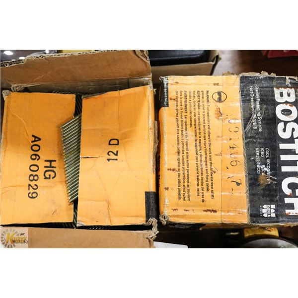 2 - CARTONS BOSTITCH 31/4" AIR GUN NAILS