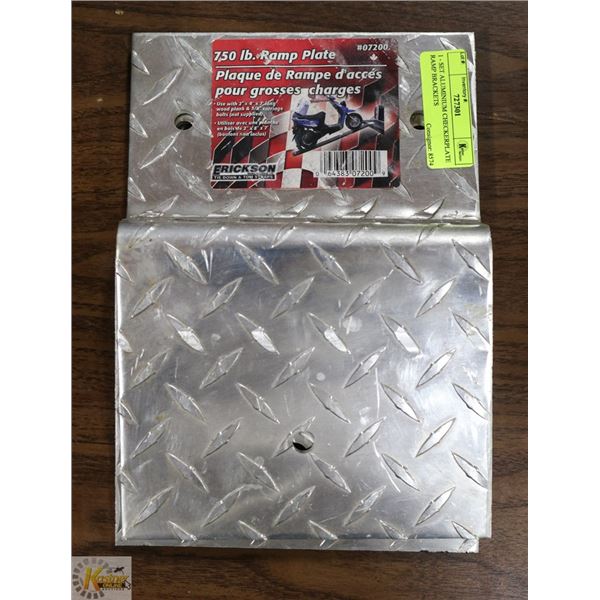 1 - SET ALUMINIUM CHECKERPLATE RAMP BRACKETS