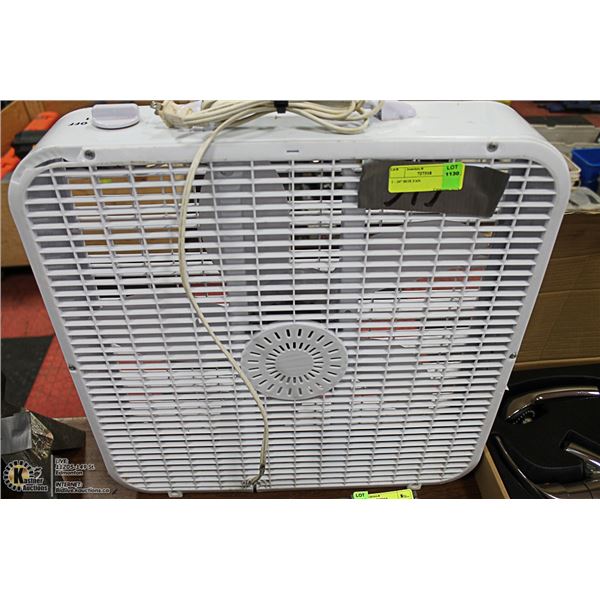 24" FLOOR STANDING WHITE BOX FAN
