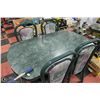 Image 1 : GREEN TABLE WITH 4 CHAIRS