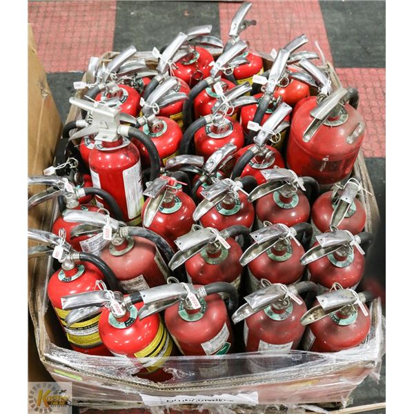 PALLET OF ASSORTED NON VERIFIED FIRE EXTINGUISHERS