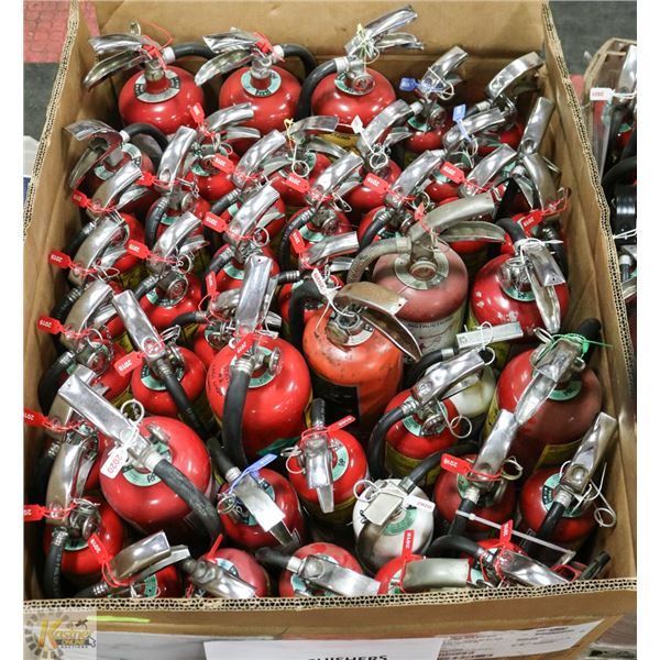 PALLET OF ASSORTED NON VERIFIED FIRE EXTINGUISHERS