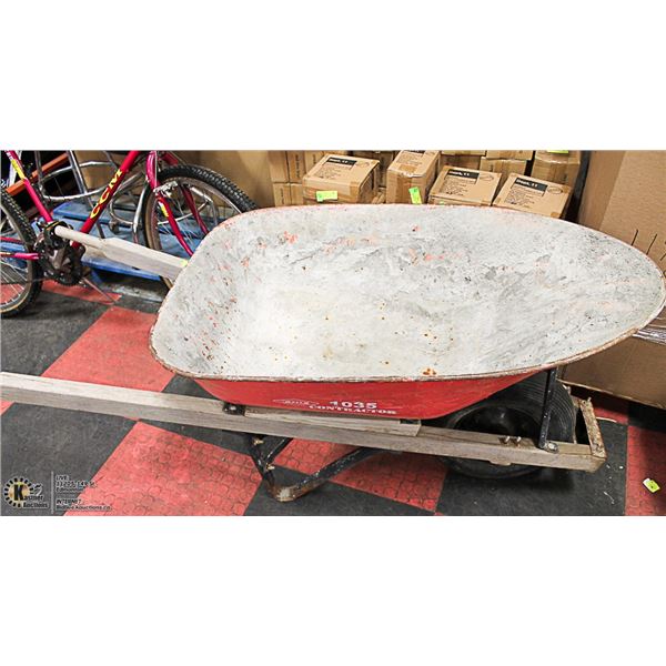 1 - CONTRACTORS WHEEL BARROW 4.5CUFT