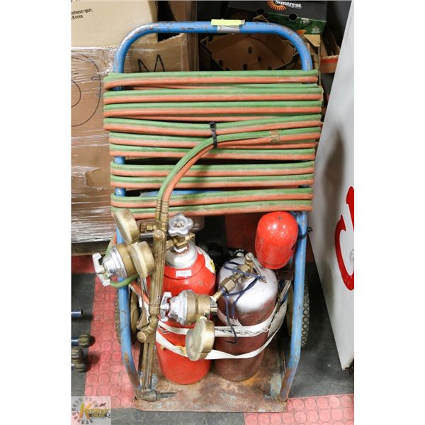 PUROX CUTTING TORCH C/W 50 FT. HOSE AND TANKS C/W