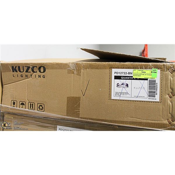 PENDANT FIXTURE 24" IN DIAMETER SILVER/GREY