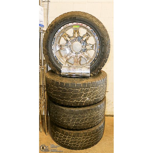 4 MAGS WITH 20" RUBBER. CAME OFF 3/4 TON CHEVY