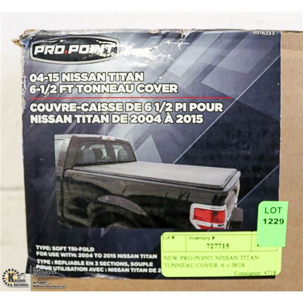 NEW PRO-POINT NISSAN TITAN TONNEAU COVER. 6FT BOX
