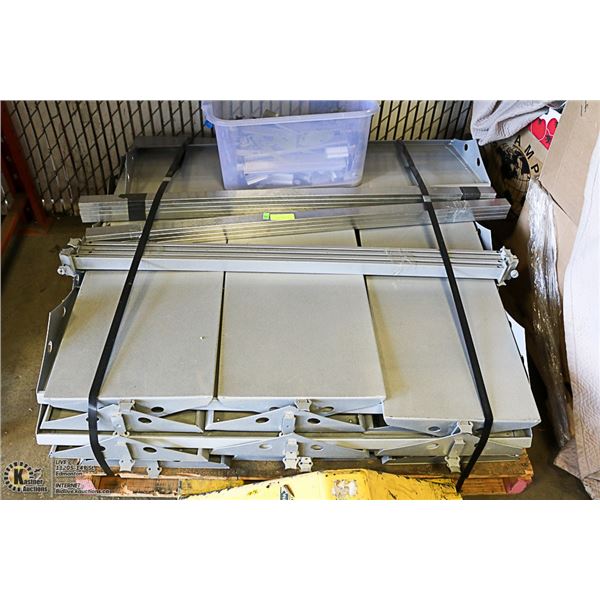 PALLET WITH 20+ IDEAL JOB WALL MOUNT SHELVING