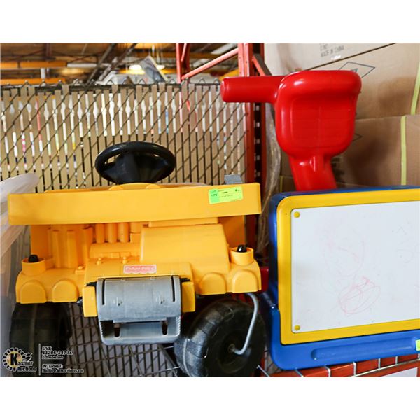 KIDS RIDING DUMP TRUCK