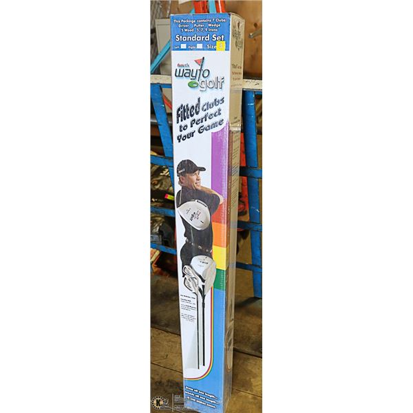 SET OF NEW WAY TO GOLF SIZE 3 LH GOLF CLUBS