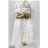 Image 1 : NEW - KIDS SZ 6X WHITE/BEIGE FORMAL. WEDDING