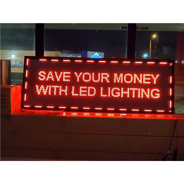 NEW PROGRAMMABLE LED SIGN RED ONLY 21-1/2"X 60" MSRP $499