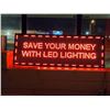 Image 1 : NEW PROGRAMMABLE LED SIGN RED ONLY 21-1/2"X 60" MSRP $499